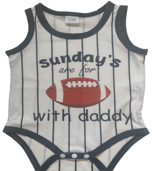 American sports romper wit-blauw “ Sunday's"