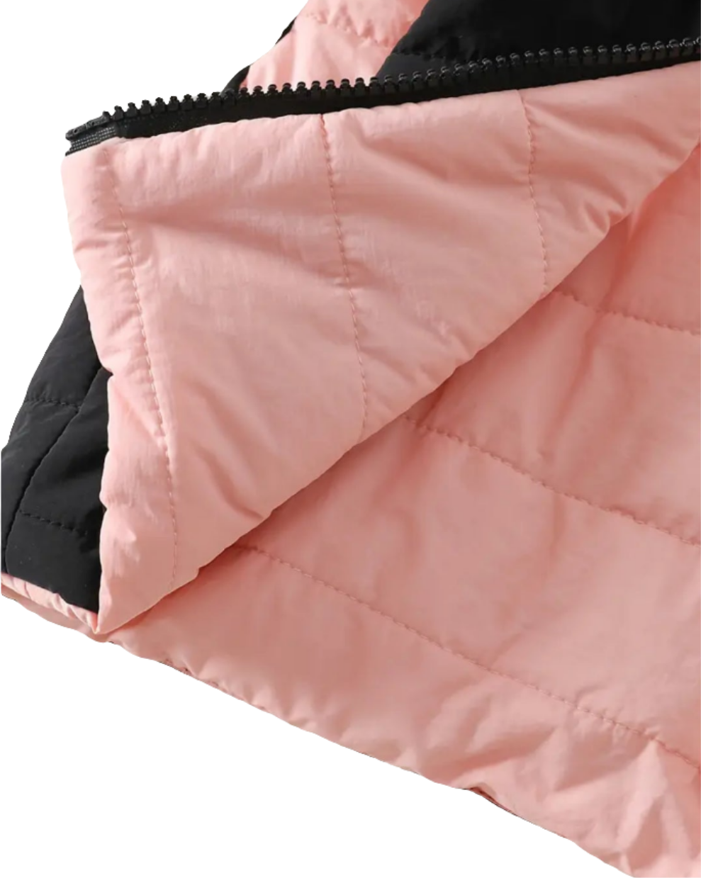 Bodywarmer in zwart/roze ( tweezijdig te gebruiken)