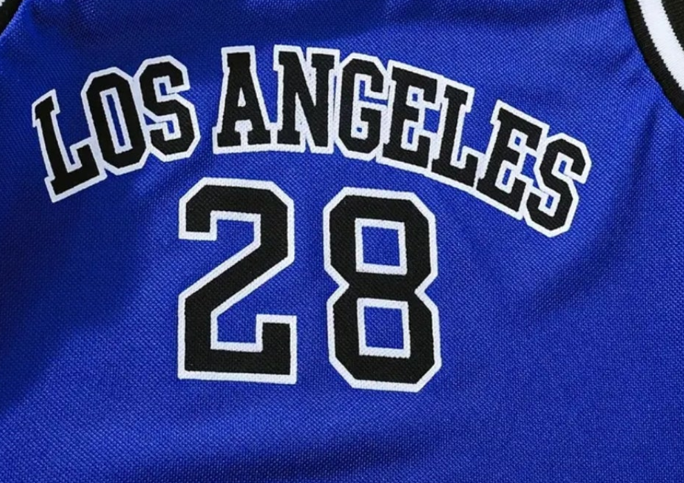 Basketball  Singlet met short "Los Angeles 28" blauw