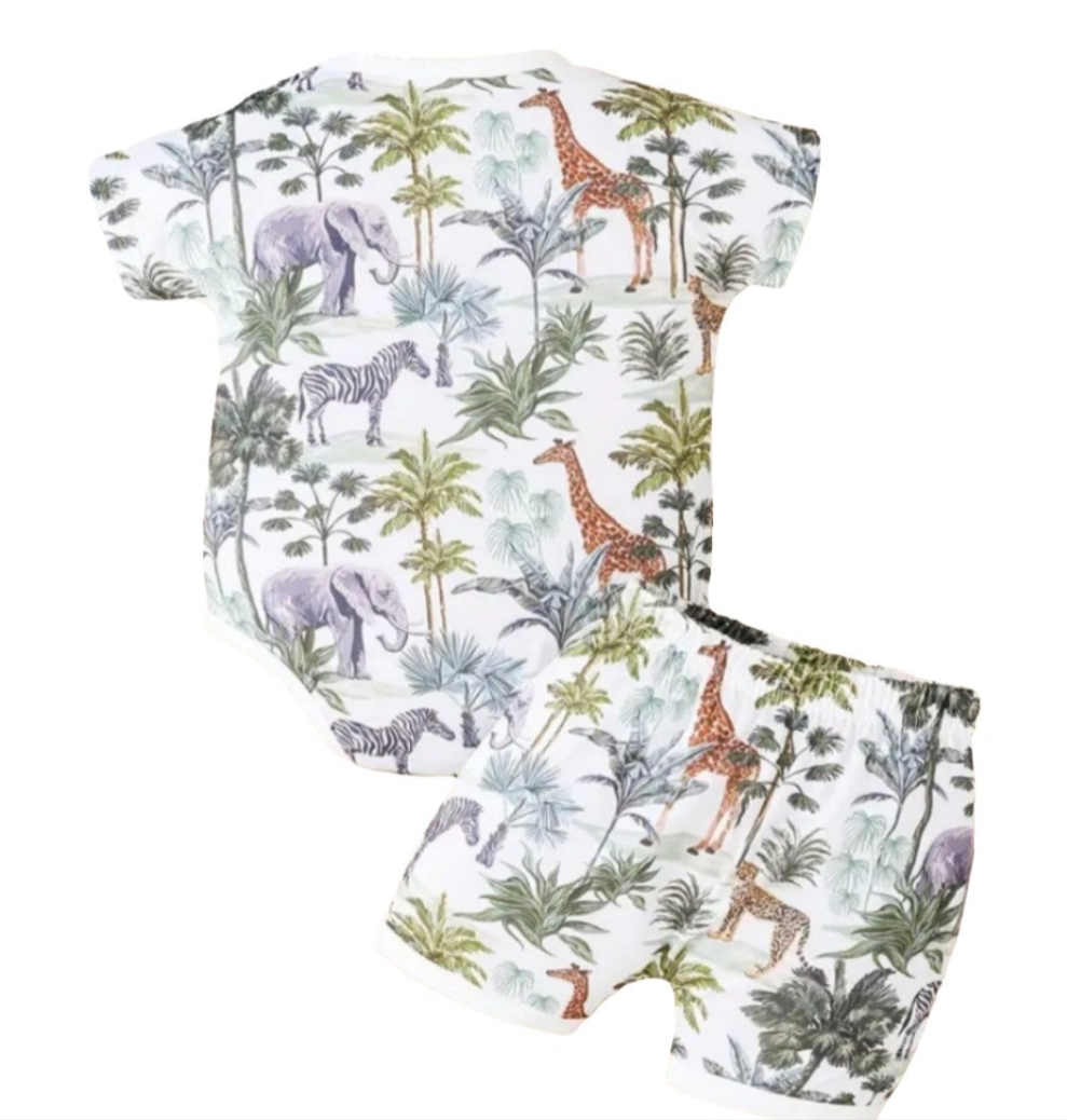 Set :shirt met short jungle look