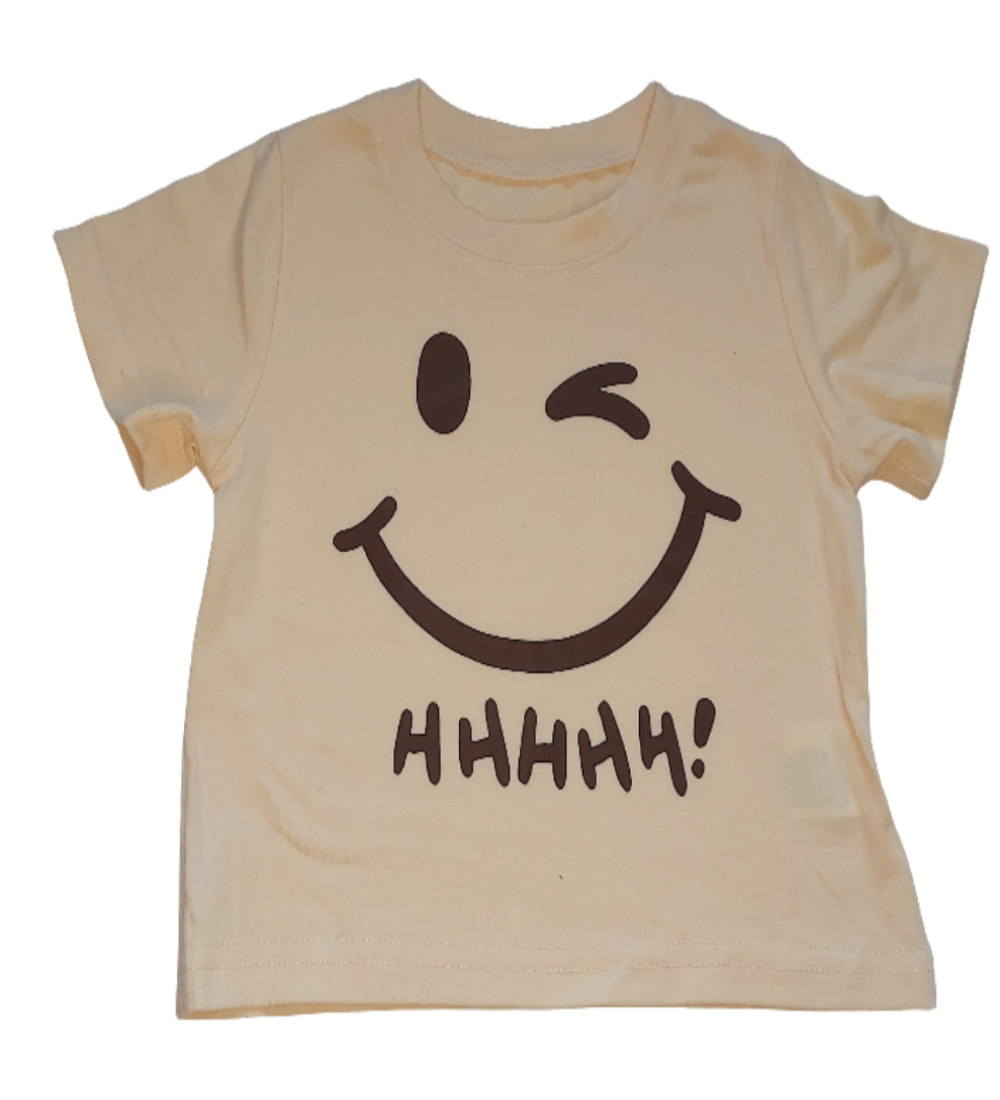 Shirt creme met knipoog 
