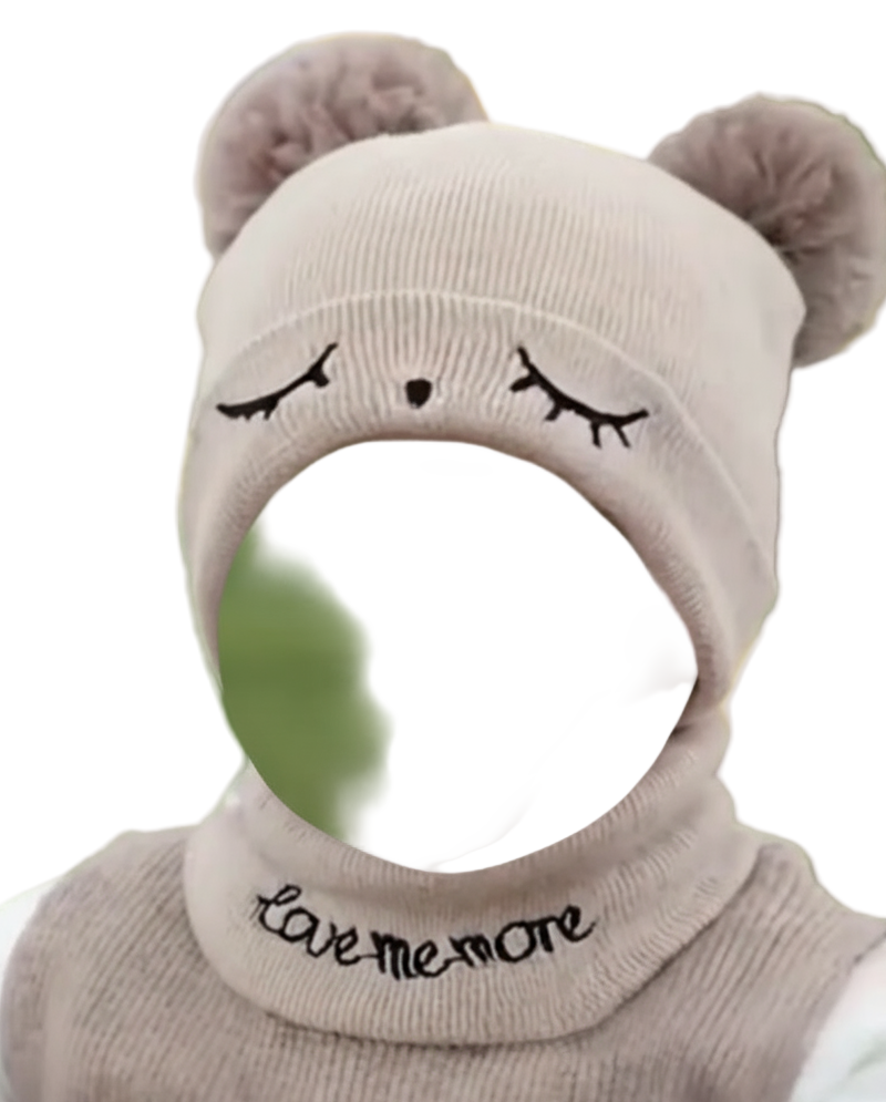 muts en kol bruin of geel beertje