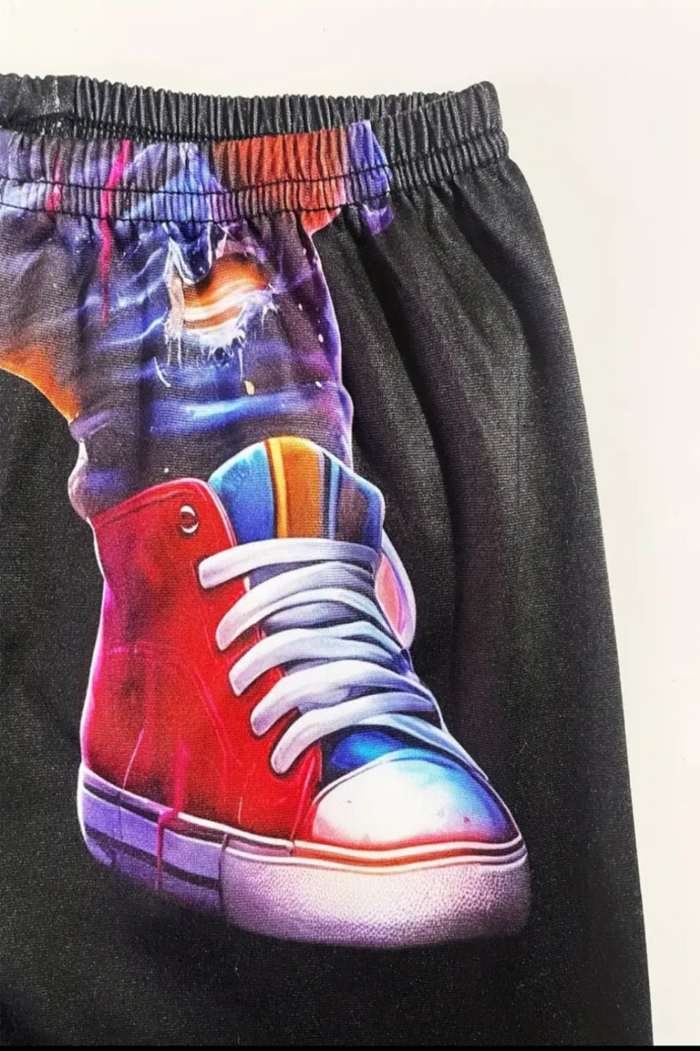 Set voor de zomer: shirt met short met beer zwart met verf