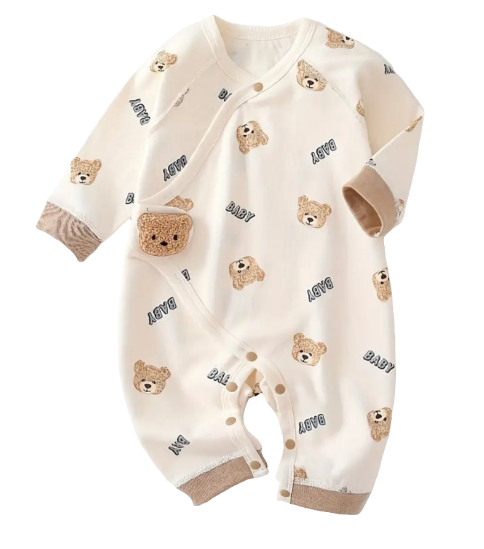 Katoenen boxpak met beertjes