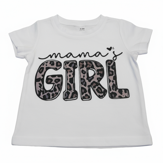 T-shirt wit voor meisje MAMA'S GIRL "