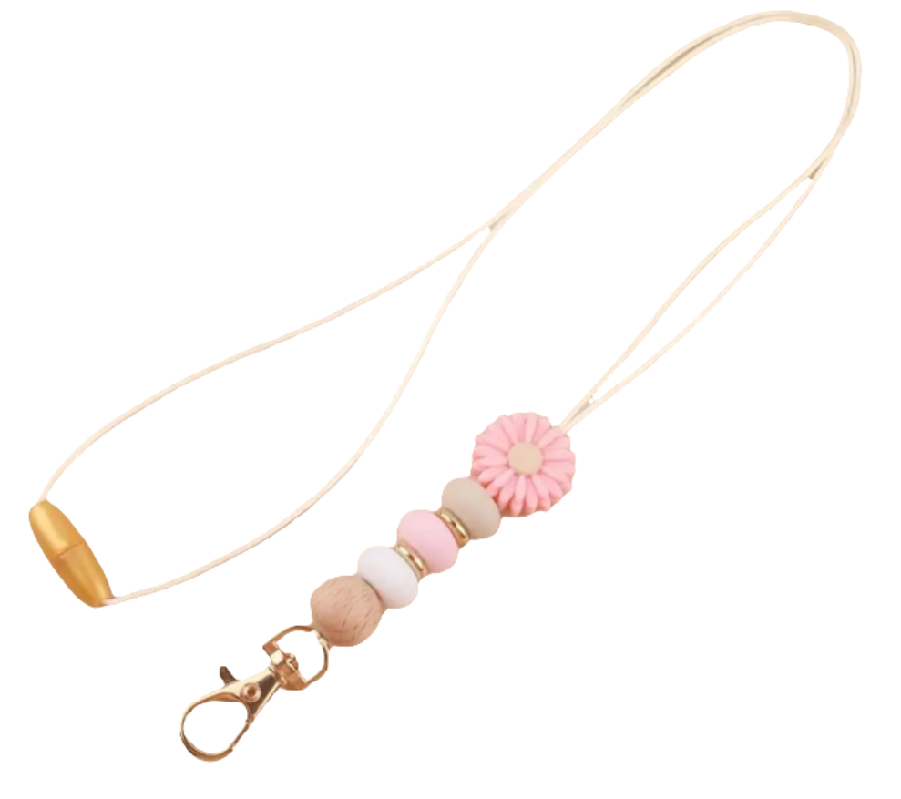 speenkoord met bloem en kraaltjes