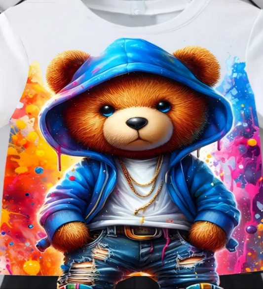  Setje voor zomer: shirt en short stoere beer