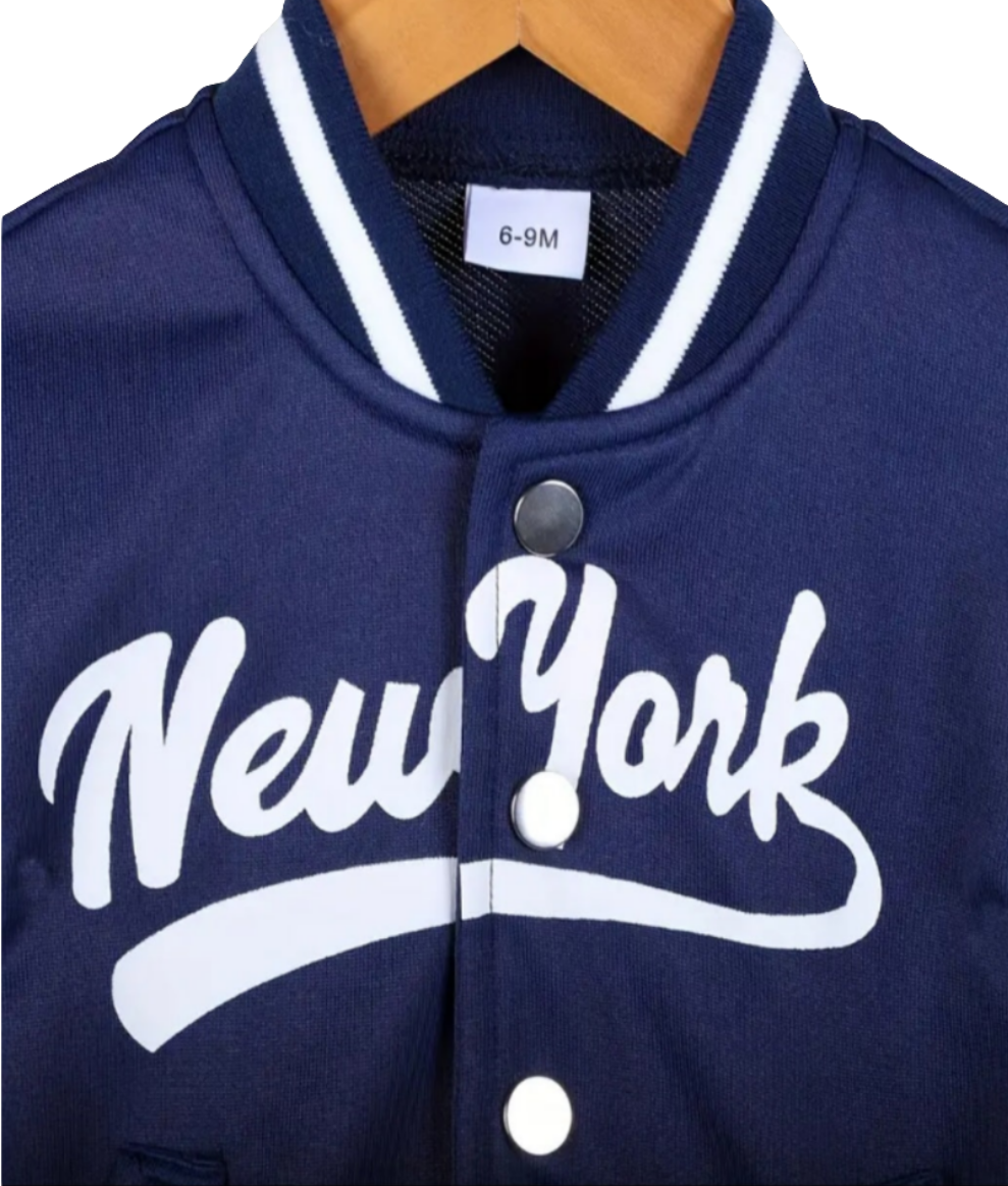 Baseball joggingpak “New York" blauw/wit