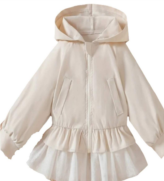Jas met capuchon en tule
