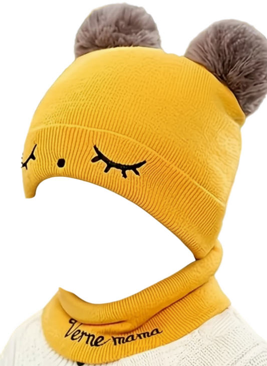 muts en kol bruin of geel beertje