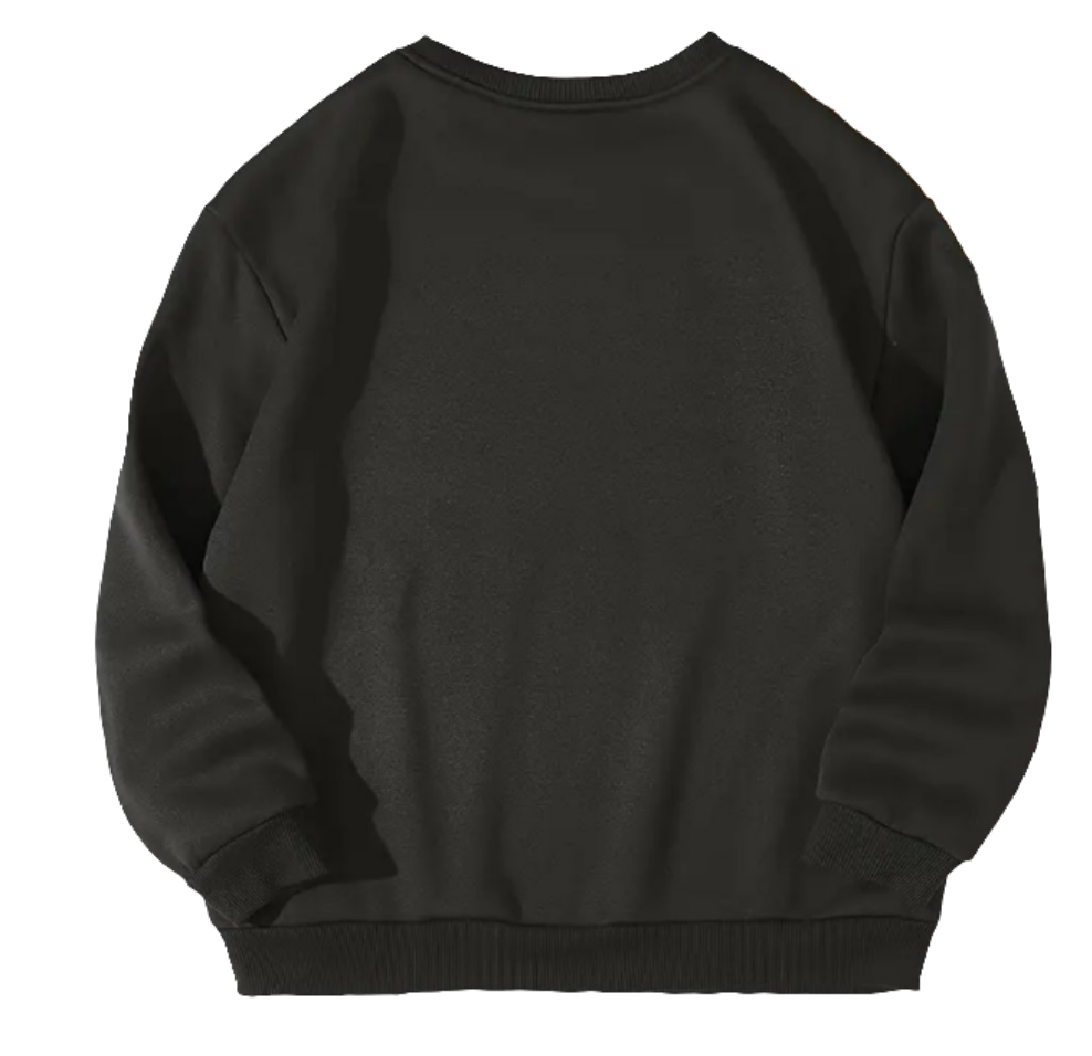 sweater urban/ checkerboard stijl  zwart of groen met smiley