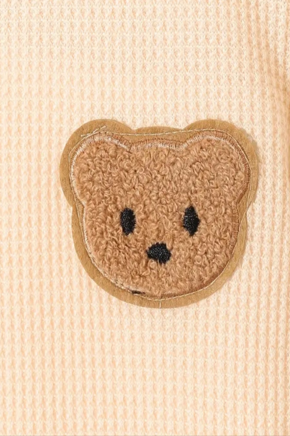 Set: shirt en short wafelstof beige