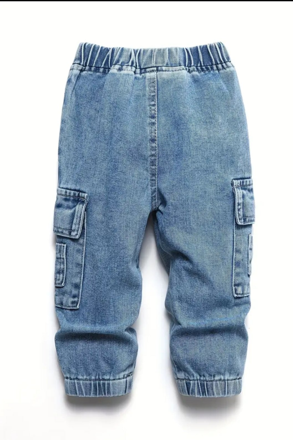 denim cargo broek met zakken