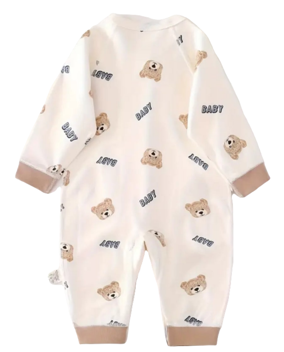 Katoenen boxpak met beertjes