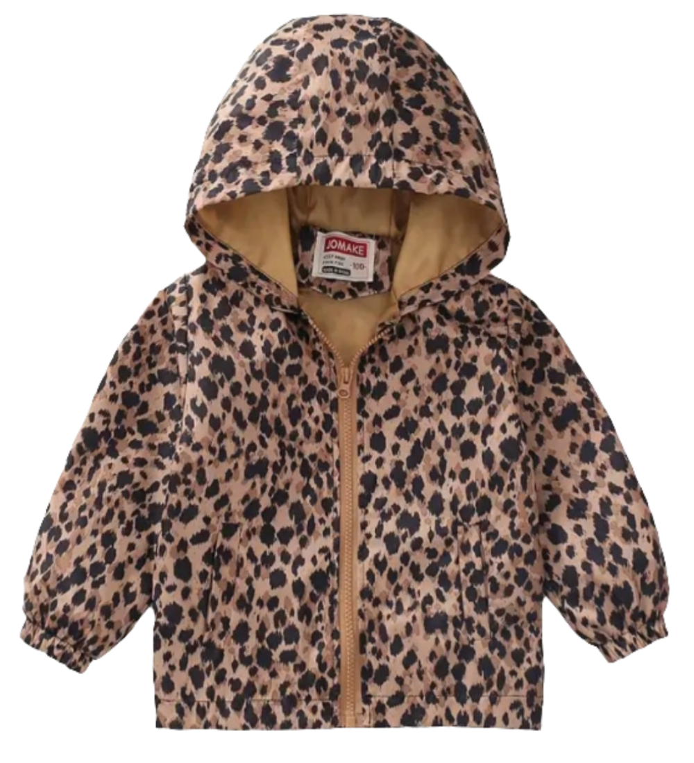 Windjack met luipaardprint