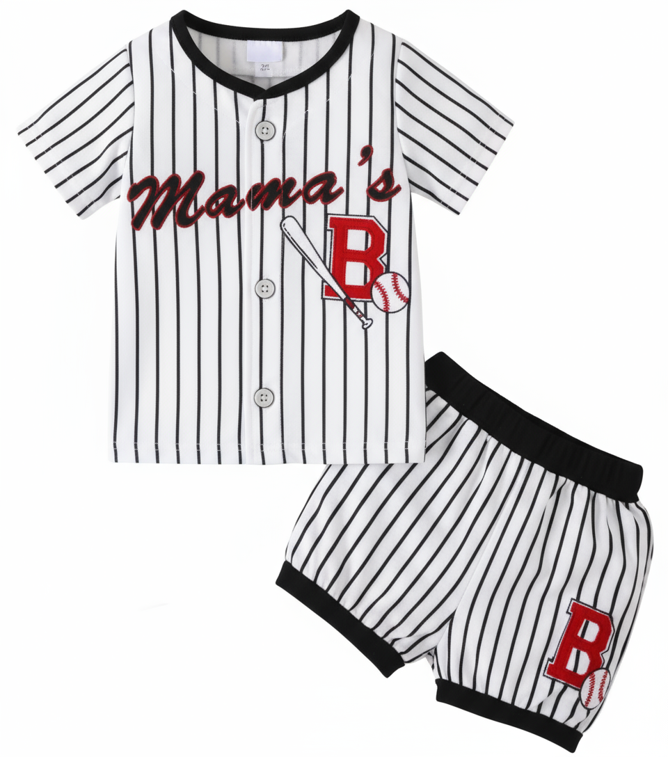 Baseball Shirt met short"Mama"