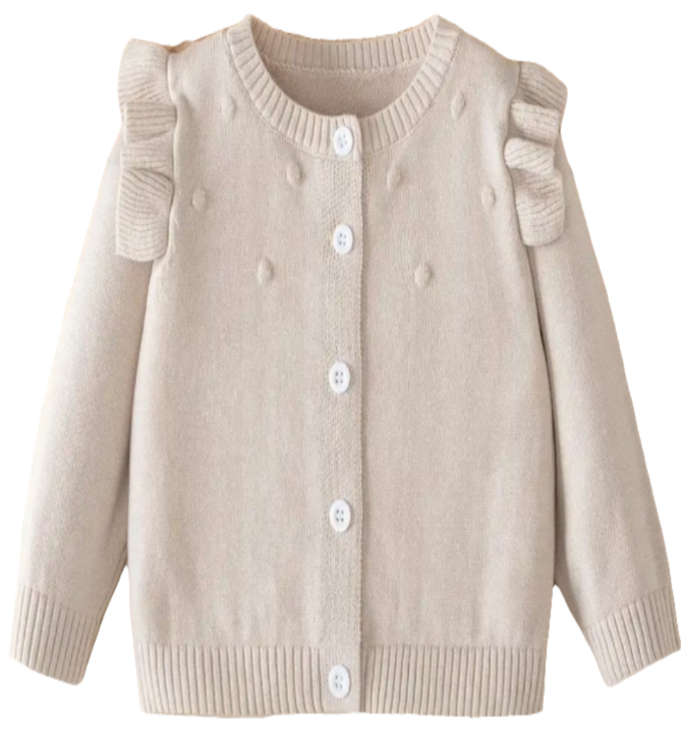 vestje beige met ruches