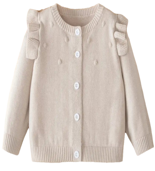 vestje beige met ruches