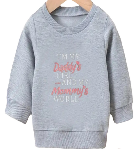 Sweater I'me Daddy's girl grijs
