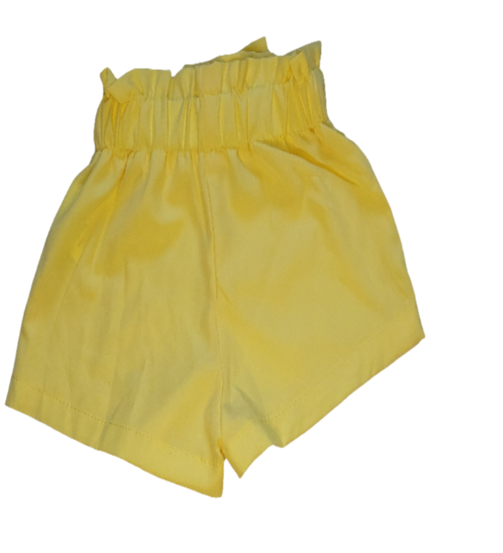 Short geel met strik