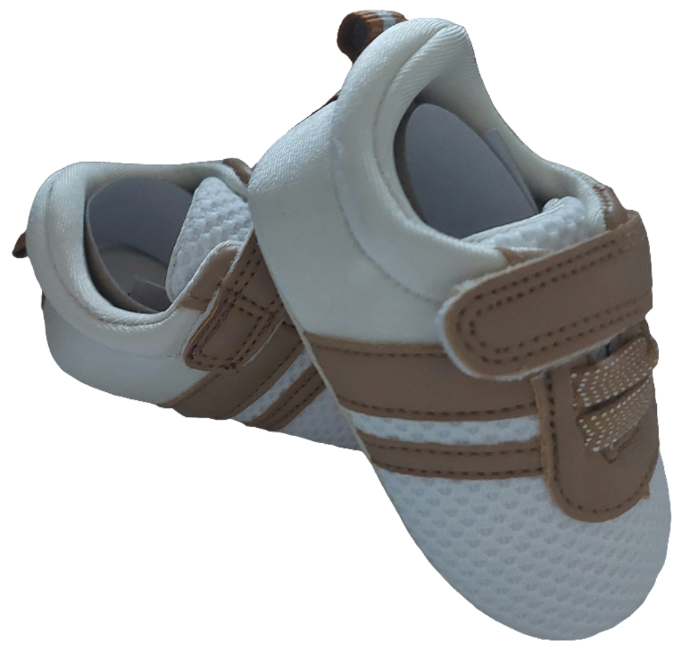 Mesh gymp wit met beige