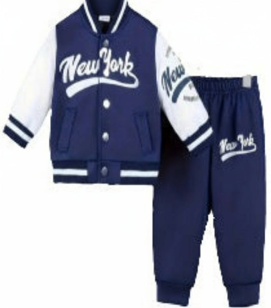 Baseball joggingpak “New York" blauw/wit
