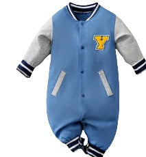 Baseball Jumpsuit  "Y" blauw/grijs
