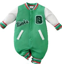 Baseball Jumpsuit "B" groen/wit