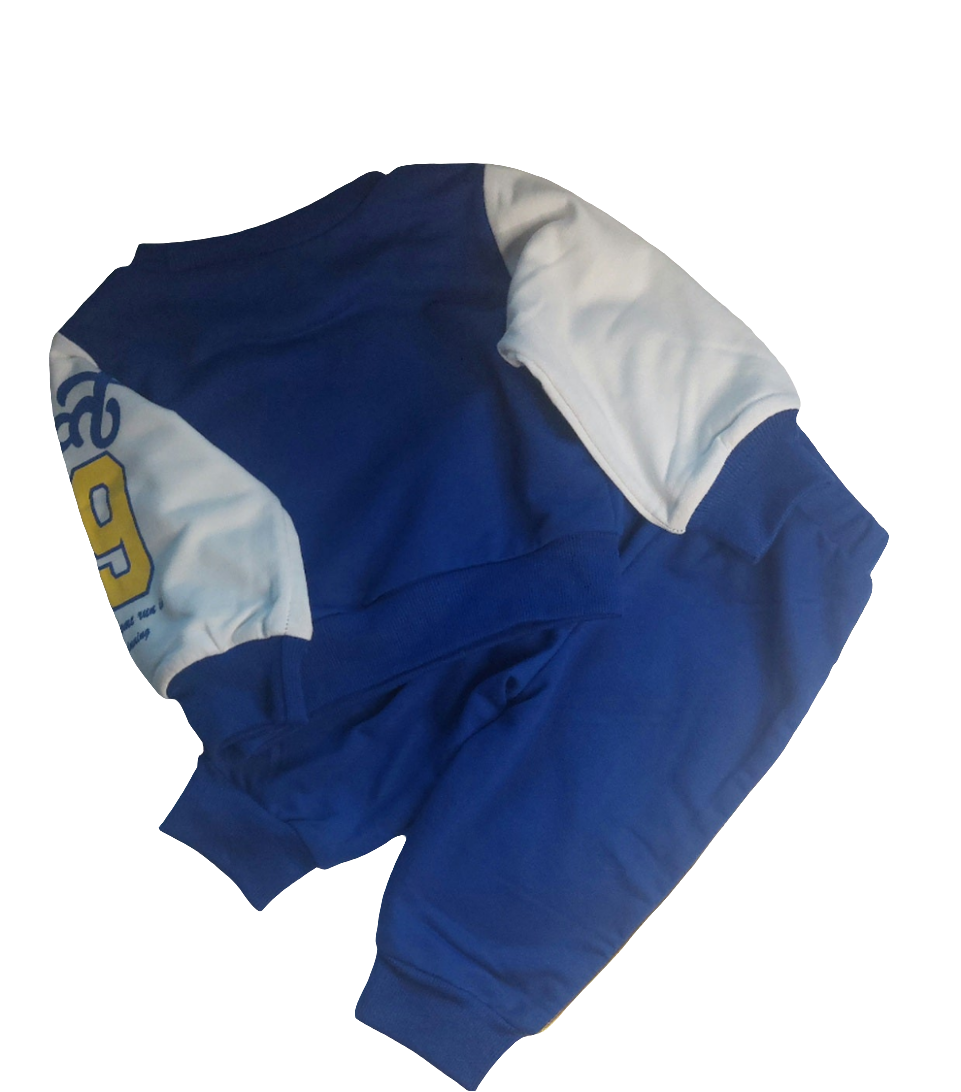 Baseball Joggingpak " LEGEND" blauw/wit/geel