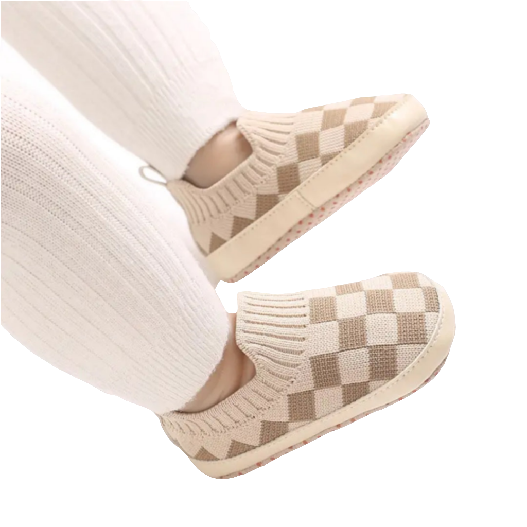 Instapper Urban / checkerboard stijl beige met chestboard motief beige/crème (ook in zwart ,blauw en wit  verkrijgbaar)