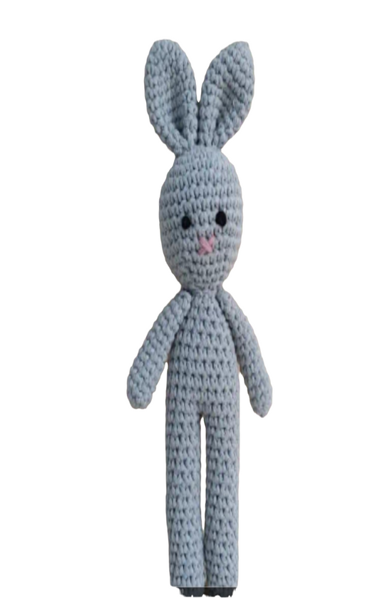 Konijntje grijs handgemaakt