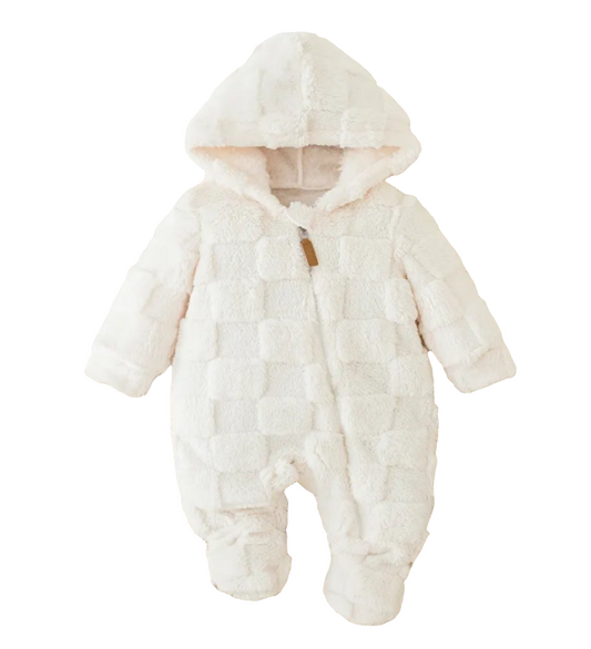 jumpsuit met crèmekleurig ruitje