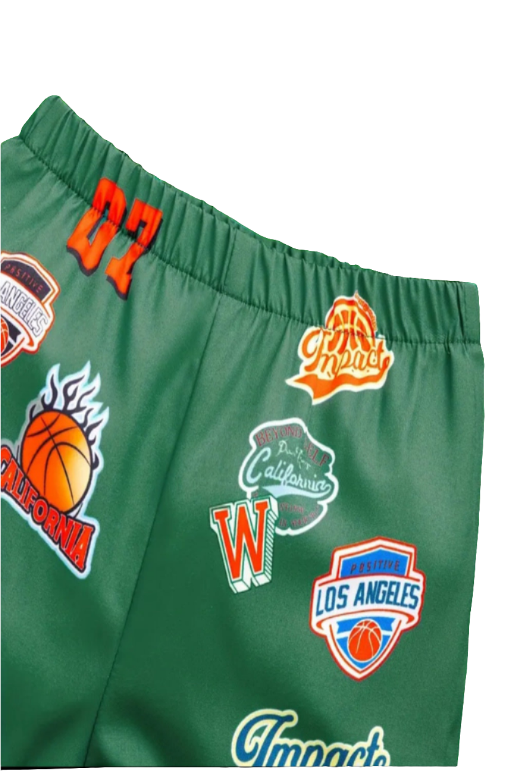 Baseball Shirt en short " California " groen