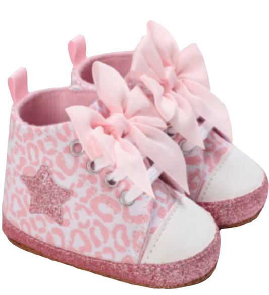 Gymp hoog model met strik en glitterrand