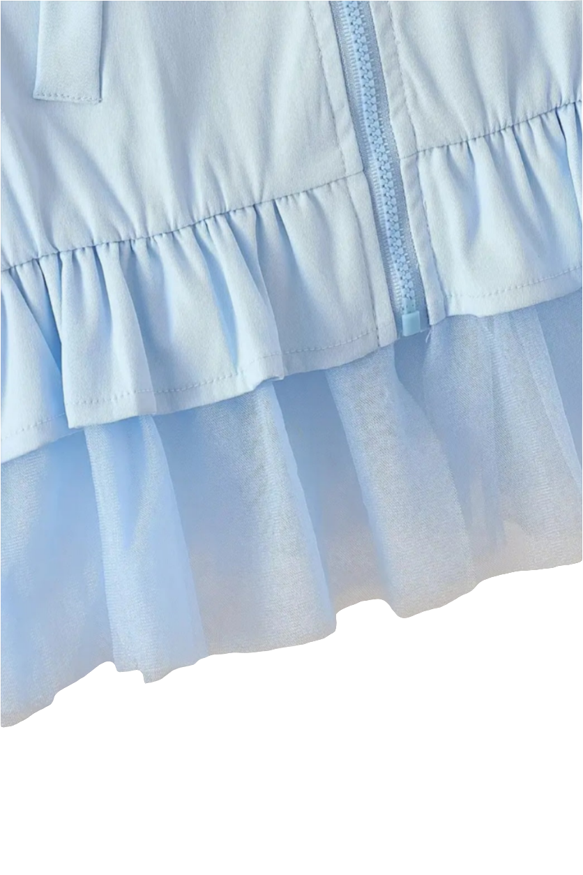 Jas met capuchon en tule