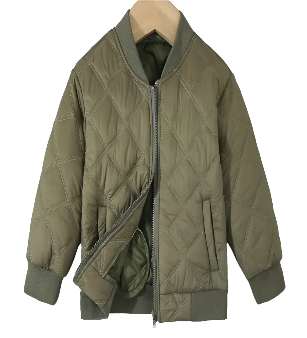 jack legergroen met kruisstiksel