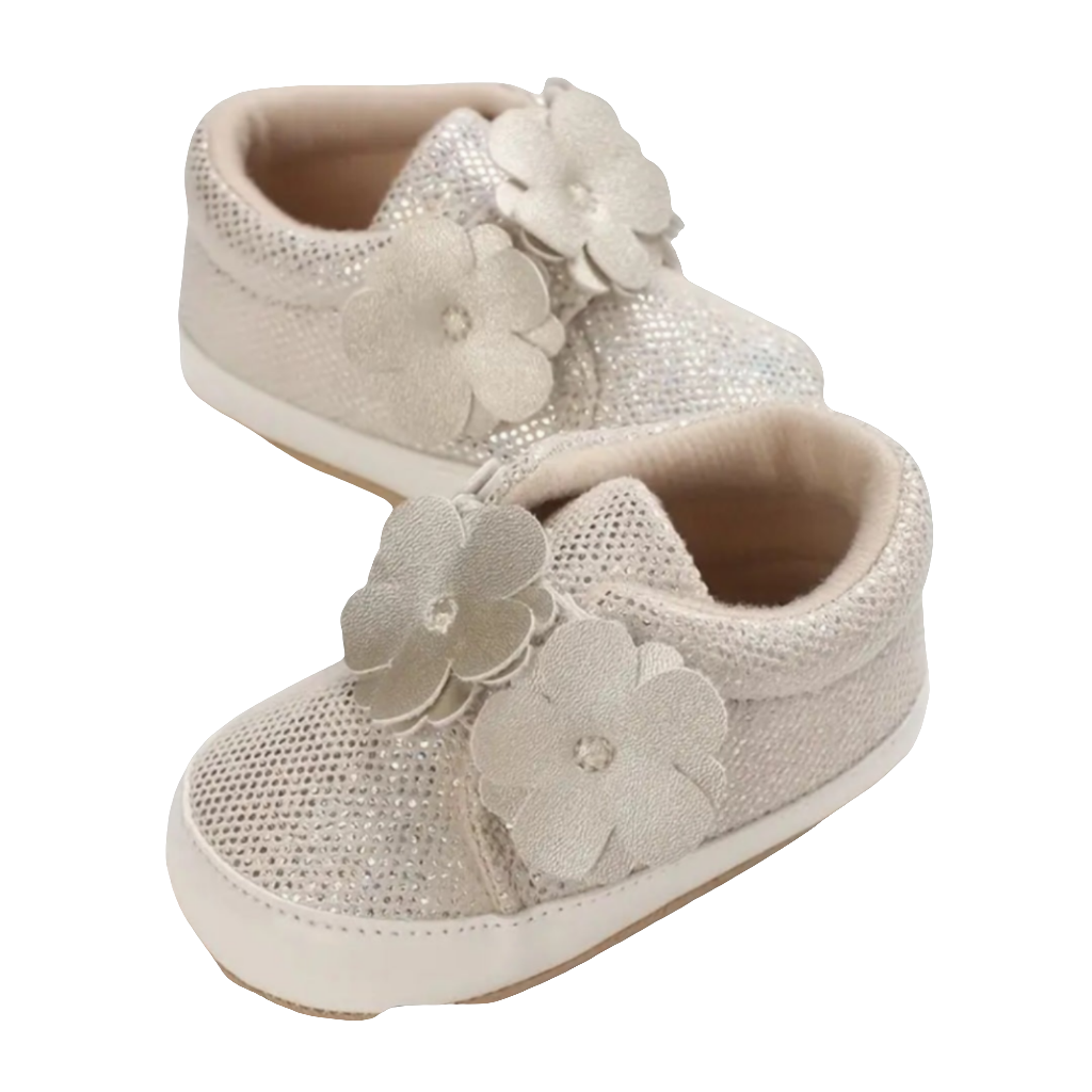 Gymp van glitterstof met bloemetje