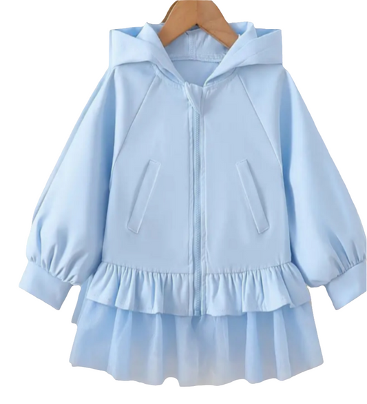 Jas met capuchon en tule