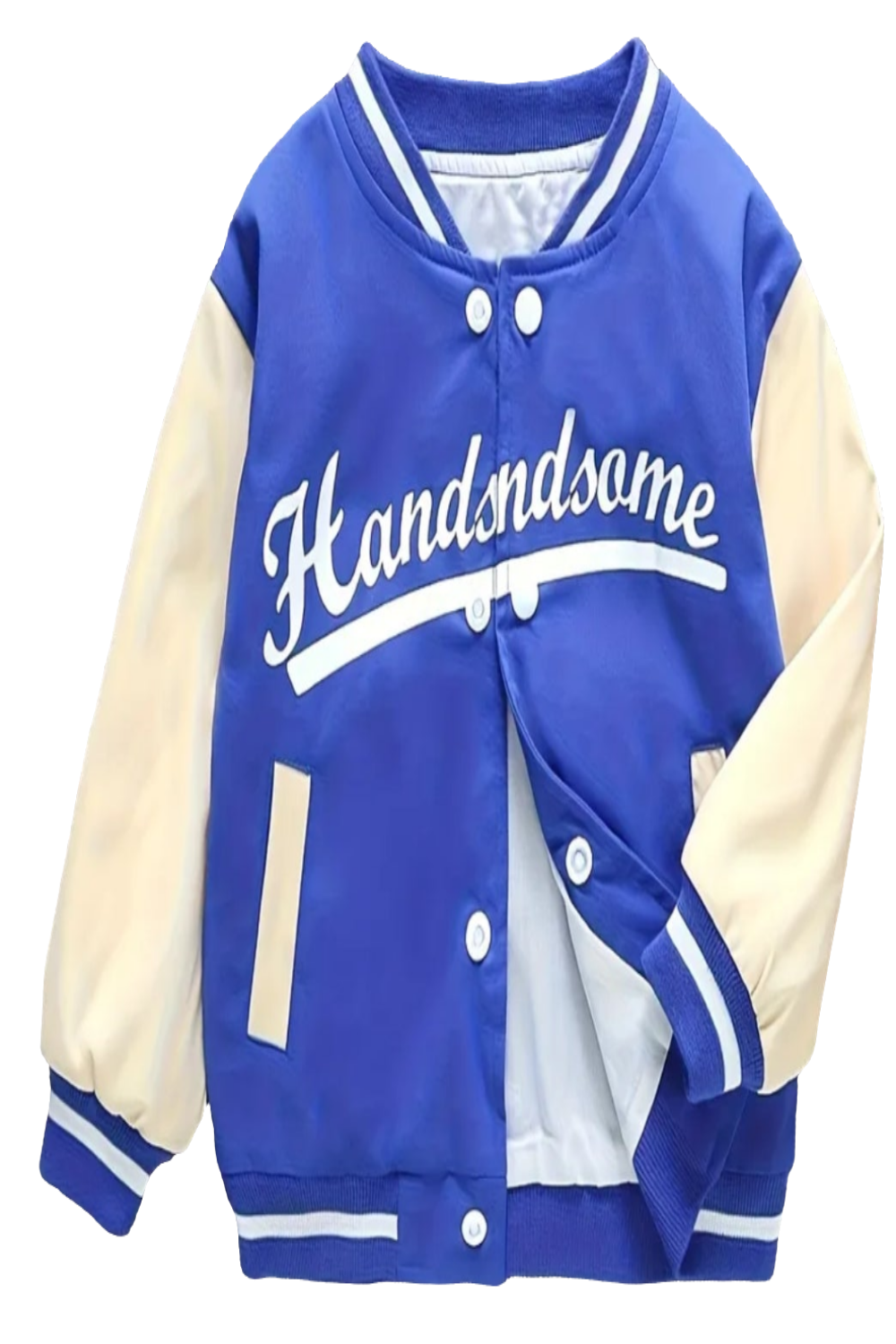Baseballjack " Handsome" blauw