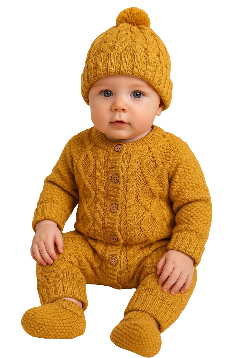 SET JUMPSUIT, MUTS EN SOKJES: KOBALT