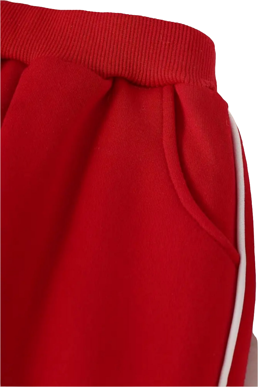 Baseball Joggingpak "HANDSOME" rood met wit