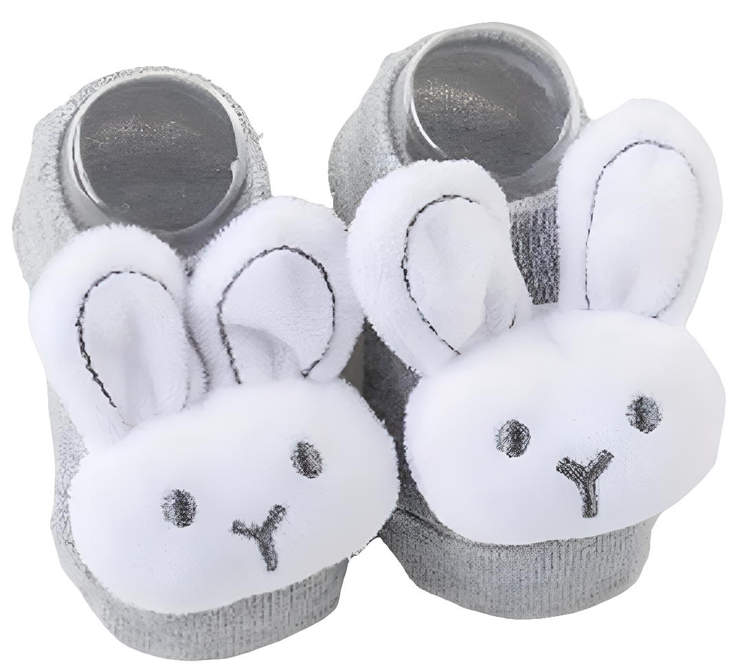 Sokjes met konijn of beertje in diverse kleuren leverbaar