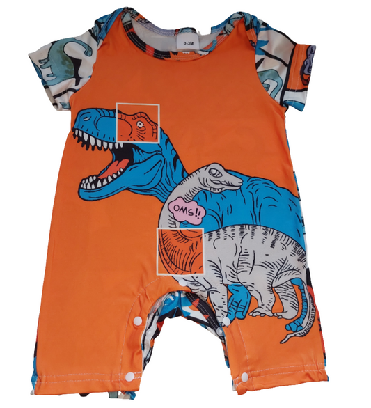 Boxpak oranje met dino's