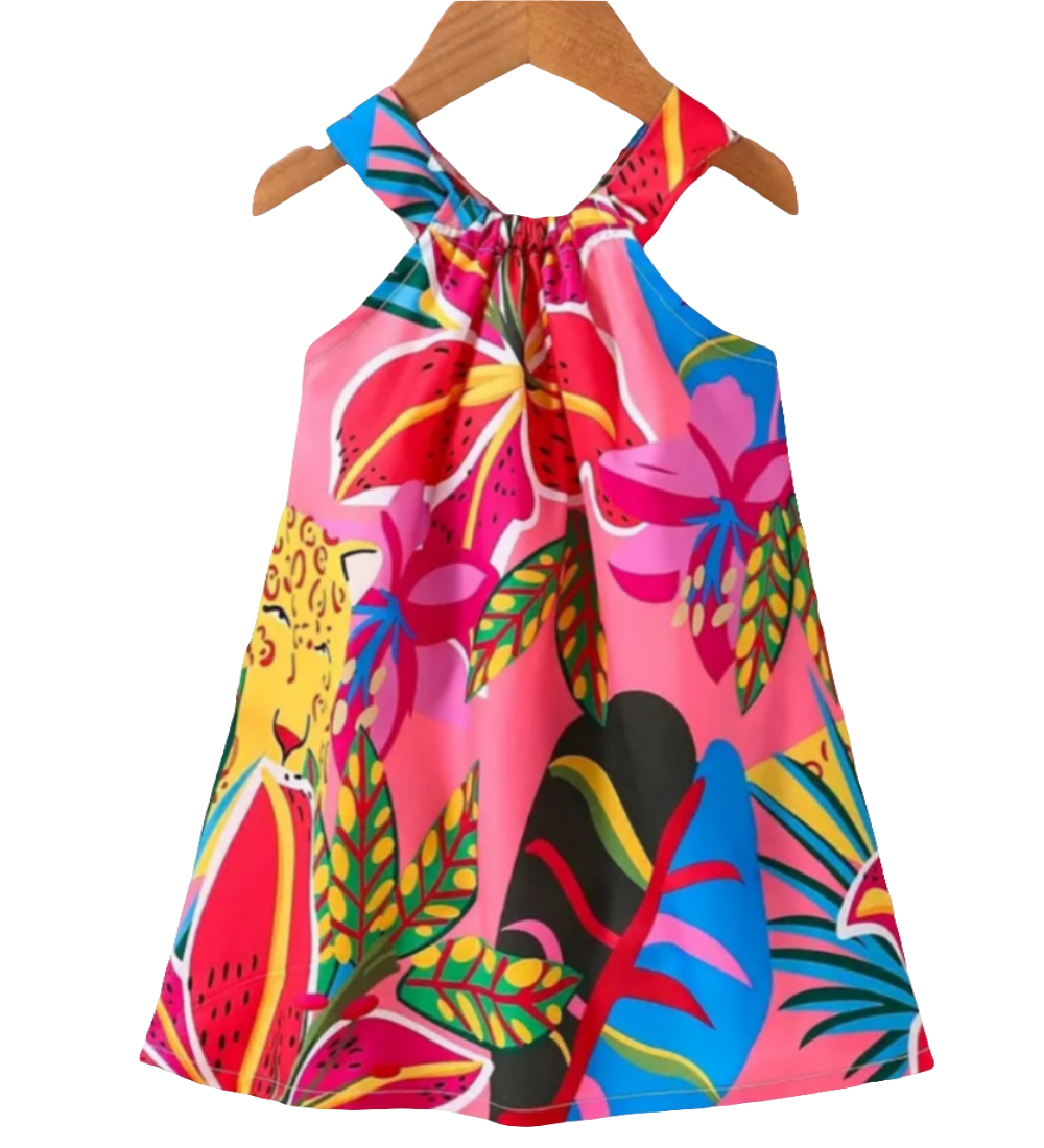 Jurkje met tropische print