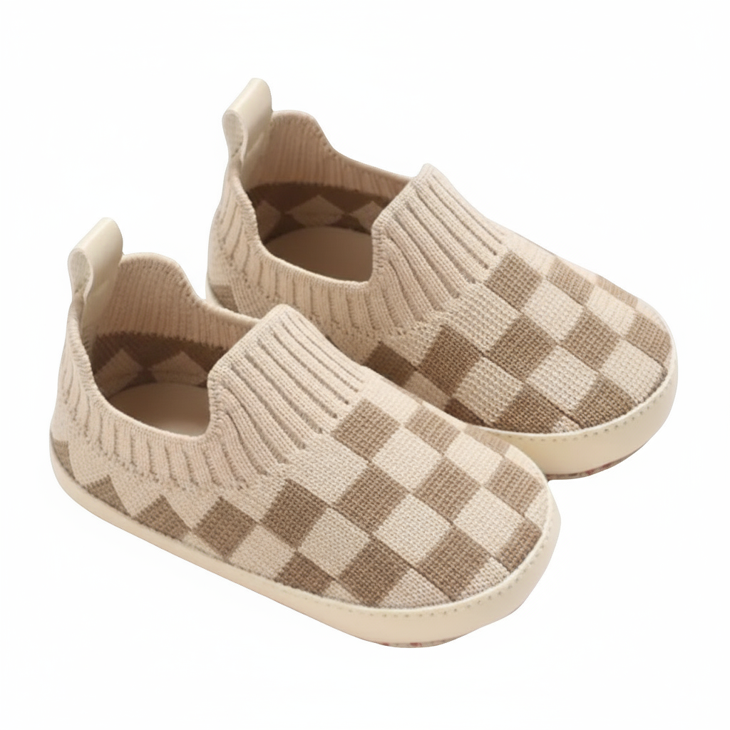 Instapper Urban / checkerboard stijl beige met chestboard motief beige/crème (ook in zwart ,blauw en wit  verkrijgbaar)