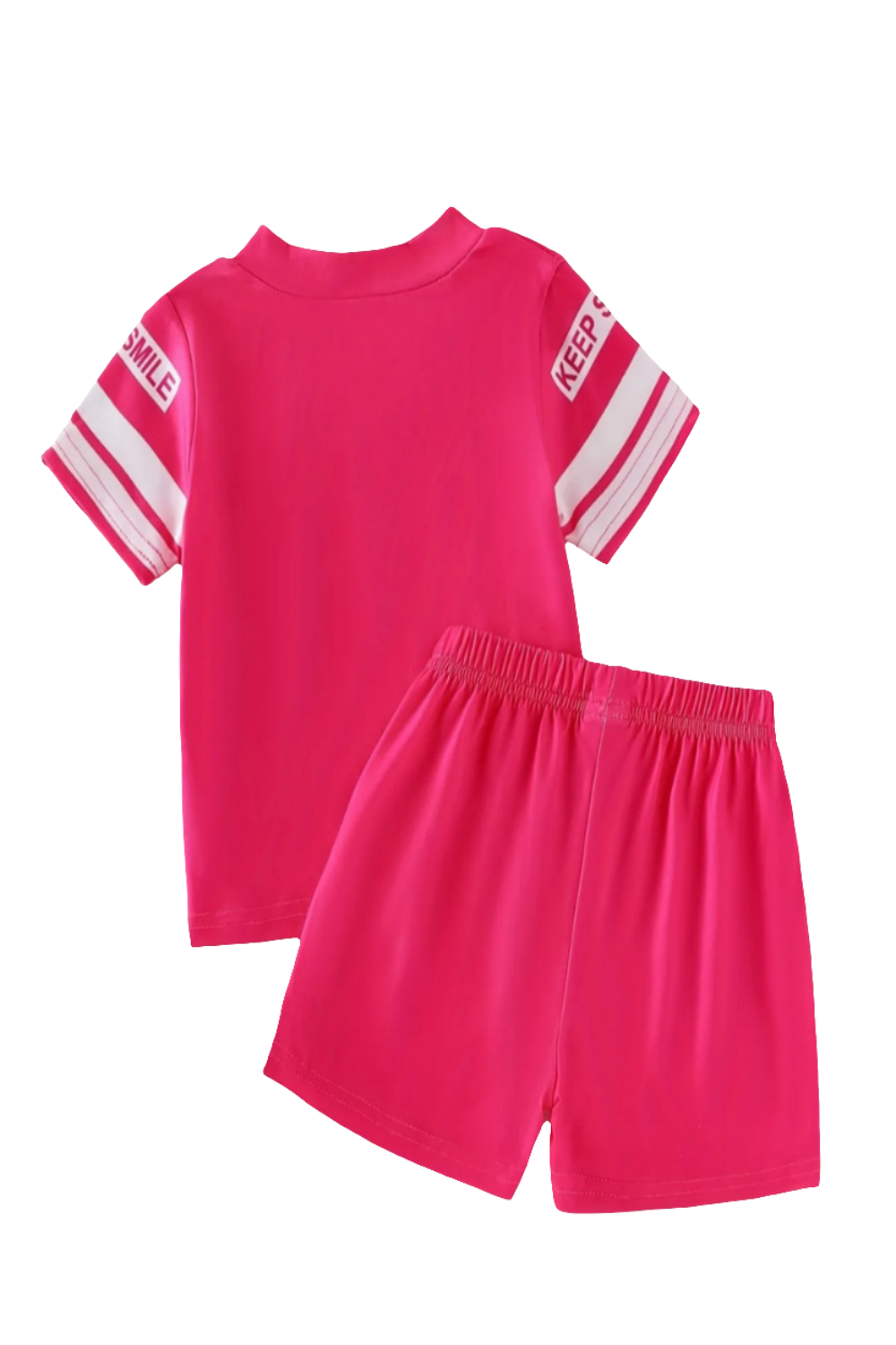 Baseball Shirt met short " 86".  Leuk te combineren met de witte gymp.