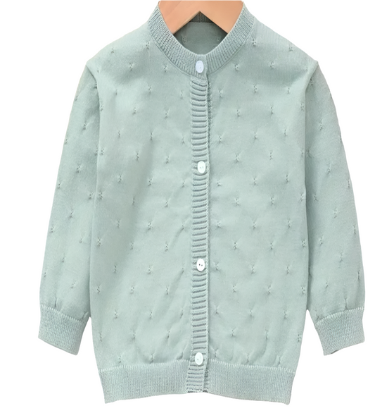 vestje lindegroen met patroon 
