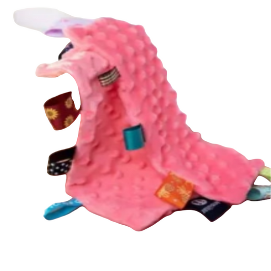 knuffeldoekje roze of blauw voor de ontwikkeling van de baby