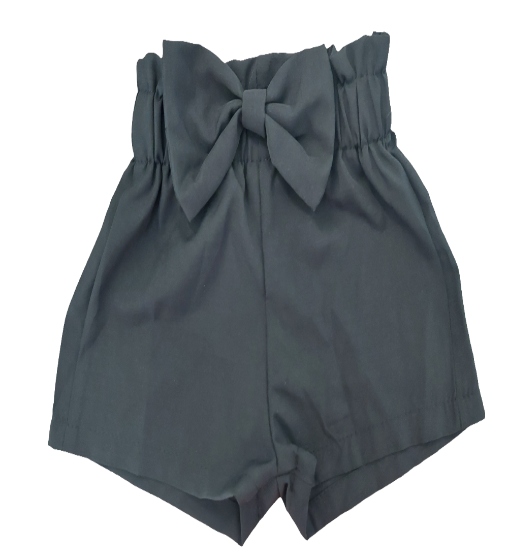 Short zwart met strik
