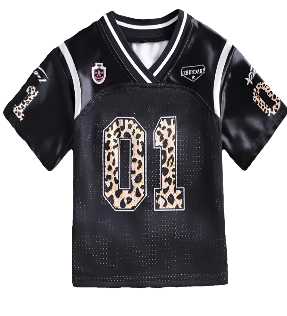 American Football Shirt  “01” zwart